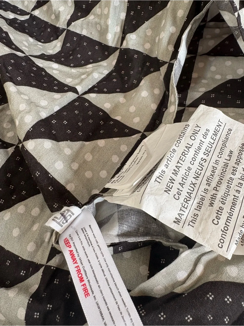 NWOT Urban Outfitters Valentina Mixed Print Quilted Sham
